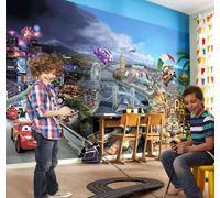 Papel Tapiz Para Niños Disney Cars Con Foto Mural De Pared 3.68x2.54m Azul Gris