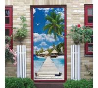 Papel Tapiz Para Puerta, Pegatina Para Puerta, Autoadhesivo, Póster Para Puerta Diy, Puerta Con Efecto 3D Paisaje 77 X 200 Cm Mural De Pared De Vinilo Extraíble Impermeable Para Sala De Es-3867346797