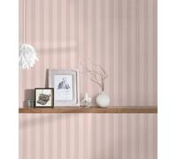 Papel Tapiz Rayado Con Patrón En Suave Rosa Antiguo - Rosa