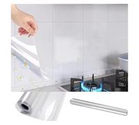 Papel tapiz resistente al aceite para cocina Papel tapiz transparente autoadhesivo decorativo impermeable y resistente al aceite, pegatina de pared for cocina, 45cm(45cmX10m)