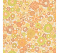 Papel Tapiz Retro Daisy Cluster Mostaza AS Creation 39535-5 Floral