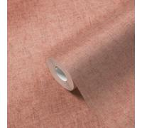 A.S. Création Papel Pintado Liso Greenery Papel pintado tejido no tejido 10.05 m x 0.53 m Rosa Fabricado en Alemania 373343 37334-3