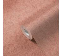 A.S. Création Papel Pintado Liso Greenery Papel pintado tejido no tejido 10.05 m x 0.53 m Rosa Fabricado en Alemania 373343 37334-3