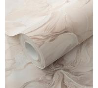 Papel Tapiz Vinílico Floral Líquido Erismann 10514-05 Aurora Marmoleado Rosa