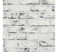 Nueva Inglaterra Ladrillo Rústico Blanco Papel AS Creación 9078-37 Any Rooms