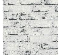 Nueva Inglaterra Ladrillo Rústico Blanco Papel AS Creación 9078-37 Any Rooms