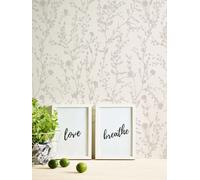 A.S. Création Papel pintado 395464, diseño floral, color blanco y gris, 10,05 m x 0,53 m, fabricado en Alemania