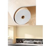 Papel tapiz térmico aislante, adhesivo de pared impermeable de espuma de 5 mm, rollo de espuma de lino for sala de estar.(Yellow,40meter)