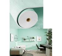 Papel tapiz térmico aislante, adhesivo de pared impermeable de espuma de 5 mm, rollo de espuma de lino for sala de estar.(Green,25meter)