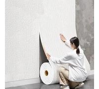 Papel tapiz térmico aislante, papel tapiz aislante autoadhesivo de 5 mm, papel tapiz aislante para paredes interiores, contra el moho frío, tapete de aislamiento térmico para pelar paredes, blanco, 10