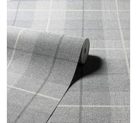 Papel Tapiz Texturizado De Cuadro Tartan Country Gris Pálido 294901 Arthouse