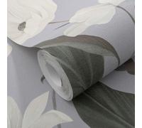 Papel Tapiz Texturizado Erismann Secret Garden Fairy Blossom Gris 1050831