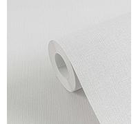 Papel Tapiz Uni Con Patrón De Tela En Tono Sencillo De MICHALSKY - Blanco, Gris