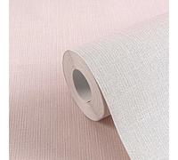 Papel Tapiz Uni Con Suave Estructura Textil De MICHALSKY - Rosa