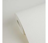 Papel Tapiz Unicolor Blanco Con Estructura De Espuma Plana