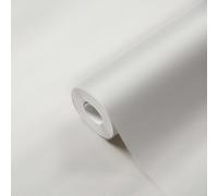 Papel Tapiz Unicolor Con Acabado Mate Y Textura Textil Fina - Blanco