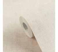 Papel Tapiz Unicolor Con Estructura De Lino Sutil - Gris, Blanco