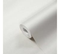 Papel Tapiz Unicolor Con Superficie De Textil De Aspecto Fino - Blanco, Crema
