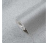 Papel Tapiz Unicolor En Textura Textil Con Estructura Ligera, Mate - Gris, Claro