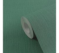 Papel Tapiz Unicolor MICHALSKY Con Efecto Texturizado En Tono Oscuro - Verde