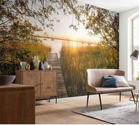 Papel Mural Dormitorio & Cuarto de Estar Verano Día Lago Alta Calidad No Tejido