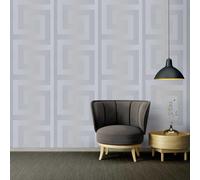 A.S. Création Versace Papel Pintado Liso Papel pintado tejido no tejido 10.05 m x 0.70 m Plata