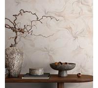 Papel Tapiz Vinílico Floral Líquido Erismann 10514-05 Aurora Marmoleado Rosa