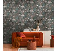 Papel Tapiz Vintage Con Diseño Floral En Tono Gris De MICHALSKY - Negro, Gris