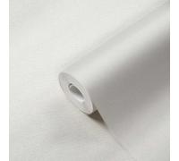 Papel Tapiz Vlies Color Crema Con Estructura Textil - Blanco