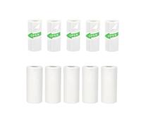 papel térmico 10 etiquetas adhesivas autoadhesivas blancas de papel térmico 57 mm ancho for impresoras y cámaras portátiles en miniatura(5 White 5 Sticker)