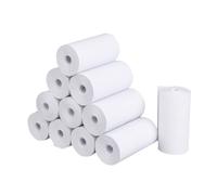 Papel Termico 20 rollos de papel térmico for recibos de 57 x 25 mm, rollo de etiquetas de impresión for impresoras fotográficas móviles POS, papel for cajas registradoras, papelería de oficina