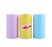 Papel Térmico 3 rollos de papeles 57 * 30mm, impresión pegatinas for niños, térmicos for cámara dibujos animados for instantánea para Papelería Negocio y Caja Registradora(3 rolls color)