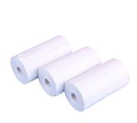 Papel Térmico 3 rollos de papeles adhesivos Color blanco, térmicos 57 * 25mm, impresión pegatinas for Mini impresora para Papelería Negocio y Caja Registradora(3 rolls white papers)