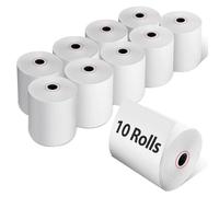 Papel Térmico 80x80x12 mm, 10 Rollos de Papel Tickets para Caja Registradora, Premium rollo termico para Impresora TPV Térmica de Ticket