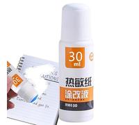 Papel térmico líquido de protección de datos | 2 en 1 Thermals Paper Borrador y cortador de cajas | Corrección de 30 ml/55 ml de fluidez de datos antifuga | Tinta eliminadora de escritura a mano para