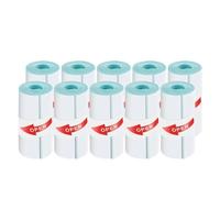 Papel Térmico Papel de impresión Mini impresora térmica portátil, pegatina, papel térmico blanco, bolsillo for fotos, 57mm para Papelería Negocio y Caja Registradora(10pcs Stickers)
