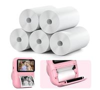 Papel Térmico para Cámaras Instantáneas Infantiles, GREENKINDER Papel de Impresión para Cámaras Infantiles, Papel Térmico de Impresión Instantánea, Papel de Recarga para Cámaras Infantiles(5 Rollos)
