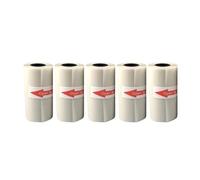 Papel Térmico Rollo de papel adhesivo imprimible autoadhesivo, térmico directo, impresión semitransparente para Papelería Negocio y Caja Registradora(5Rolls)