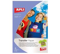 APLI Papel de transferencia Ref. 10247 para regalos oscuros A4 5 hojas acabado fotográfico