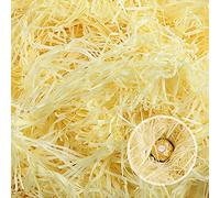 Papel Triturado Kraft 200 g Color Amarillo, Artículos De Fiesta De Empaquetado De Relleno De Rafia Papel Relleno Material De Embalaje Para Cesta Caja (AMARILLO- 200 GR)