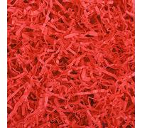 Papel Triturado Kraft Rojo 1 Kilo| Reemplazo de Lana de Madera | Relleno Material de Embalaje para Cestas, Cajas, Paquetes y Regalos. Protección y decoración para Regalar (1 kg, Rojo)