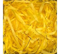 Papel triturado para cajas de regalo, Papel de seda triturado, arrugado, metalizado y brillante, multicolor, 50 g-100 g, paquete 2-4(Yellow Golden,100g*4Pack)