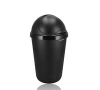 Papelera 50 L - Cubo de basura Cocina, Baño, & Más - Cestas de plástico con tapa deslizante - Cubo de basura para interiores (Negro)