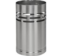 Papelera, acero inoxidable cepillado mate VAR, capacidad 15 l, H x Ø 380 x 230 mm