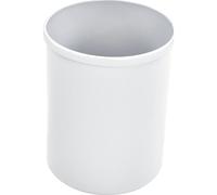 Papelera, acero, redonda, capacidad 15 l, H x Ø 309 x 255 mm, blanco