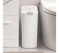 Papelera Baño Automática Con Sensor 25L, Cubo Basura Sin Contacto Blanco | Cubo De Basura Inteligente Con Tapa Automática, Resistente Al Agua Para Cocina, Oficina, Dormitorio Y Baño
