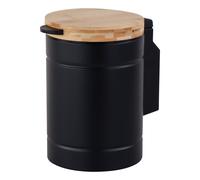 Relaxdays Papelera cosmética 3 L, para pared marrón claro,negro