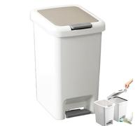 Papelera - basura | Basura bin | Papelera con tapa columpio para casa jardín escolar para la escuela cubos de baño de contenedores de baño portátiles contenedores pedal