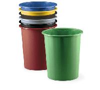 papelera cerrada de plastico 14 l. color amarillo faibo 305-05