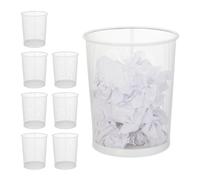 Papelera cesto de residuos 20 litros blanco papelera de metal cubo de basura